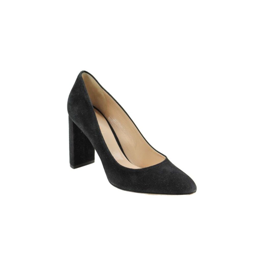 M Gemi Womens Suede Slide On Block Heels Pumps Black Size 37 7
